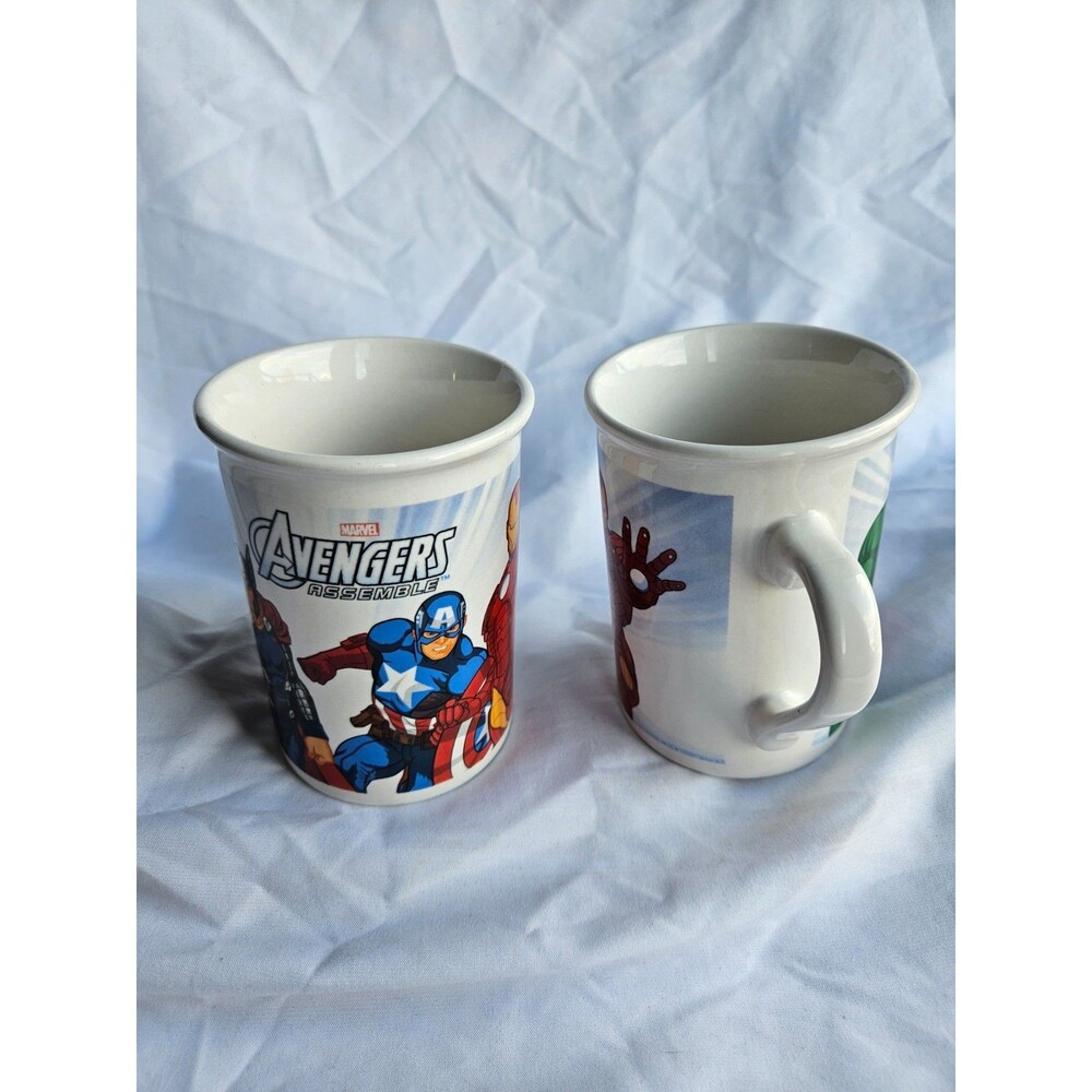 Two Marvel AVENGERS Assemble 12 ounce‎ Ceramic Coffee Mugs
